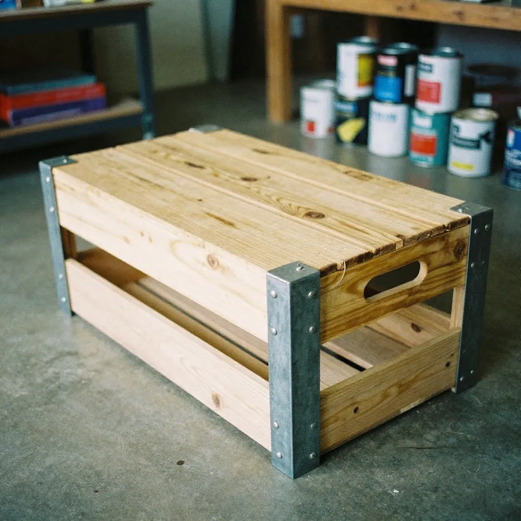 Metaal en hout combinatie project